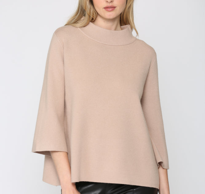 Mock Neck Swing Top
