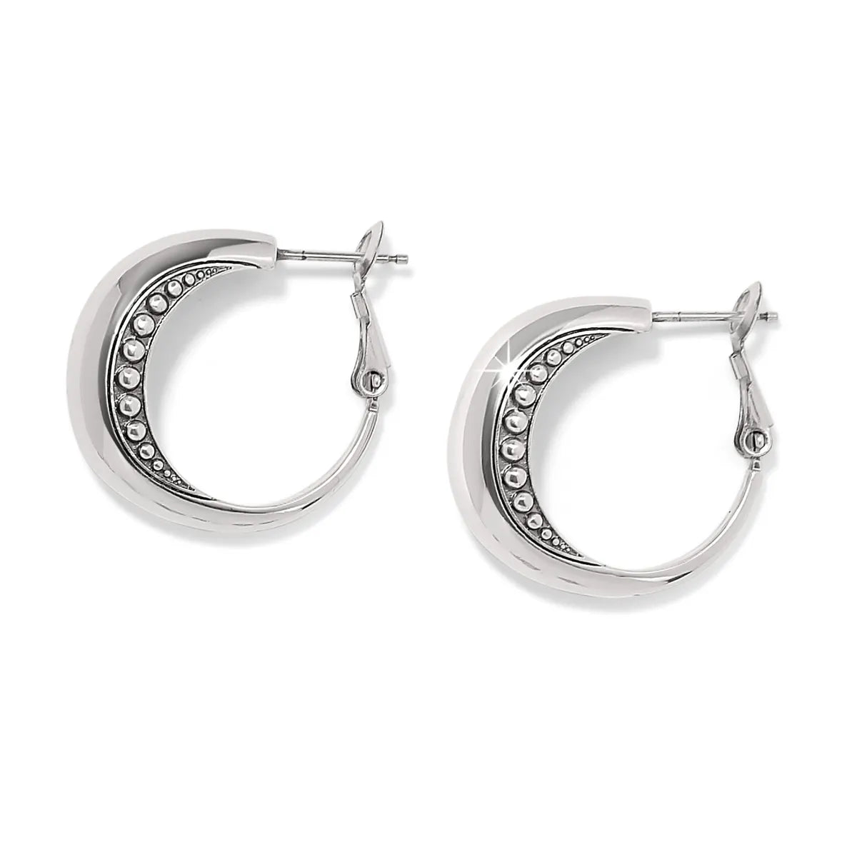 Pretty Tough Arch Hoop Earrings in Silver by Brighton