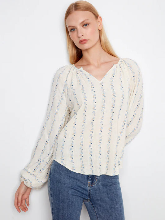 Petaline V-neck Top