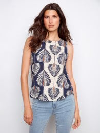 Sleeveless Linen Blouse