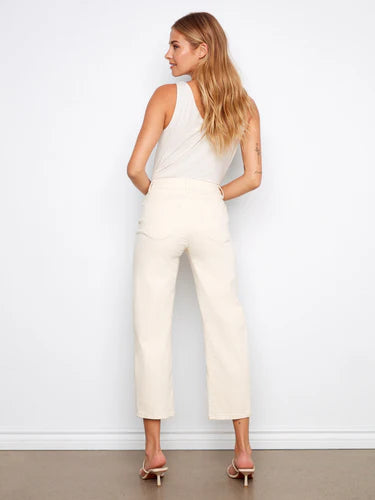 Cropped Barrel Twill Jeans