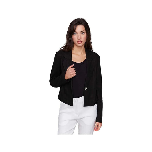 Woman's Cropped Linen Blend Blazer - C6361-229B