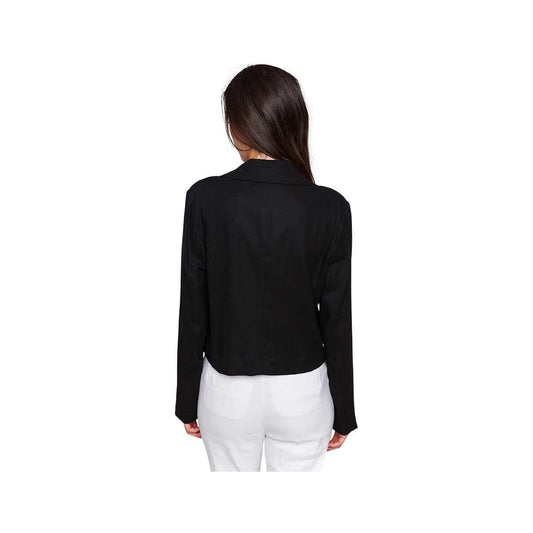 Woman's Cropped Linen Blend Blazer - C6361-229B