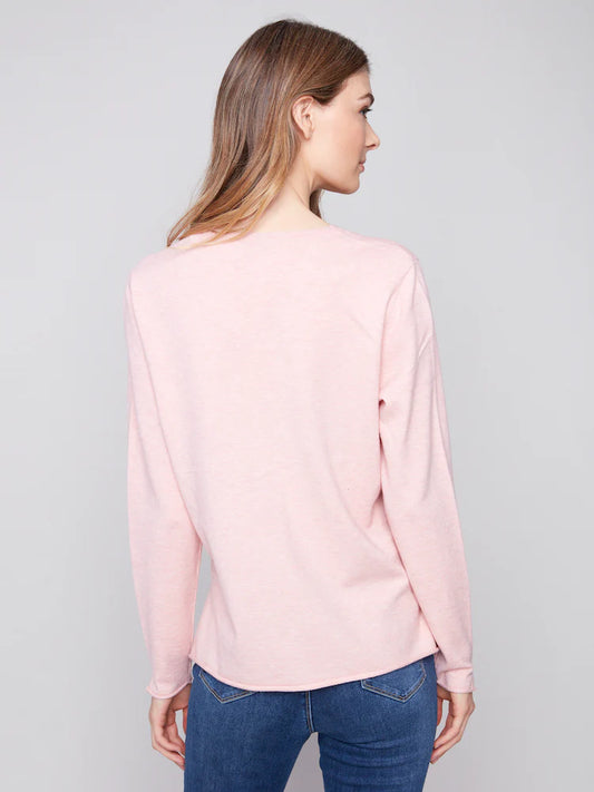 Charlie B Basic Long Sleeve V-Neck