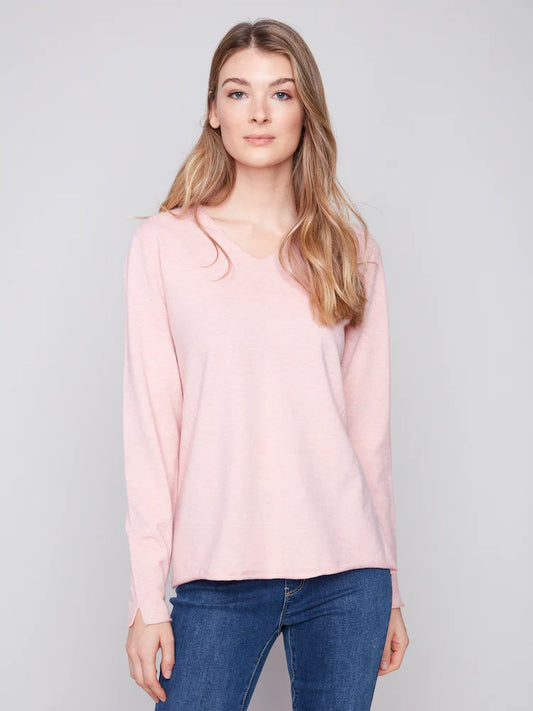 Charlie B Basic Long Sleeve V-Neck