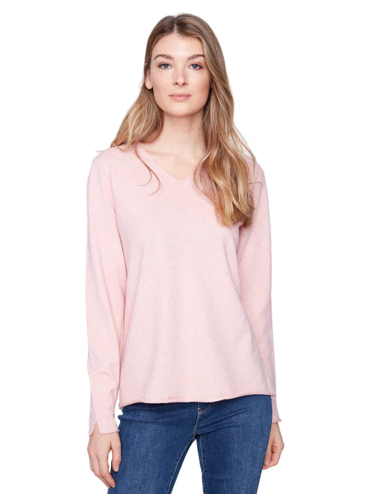 Charlie B Basic Long Sleeve V-Neck
