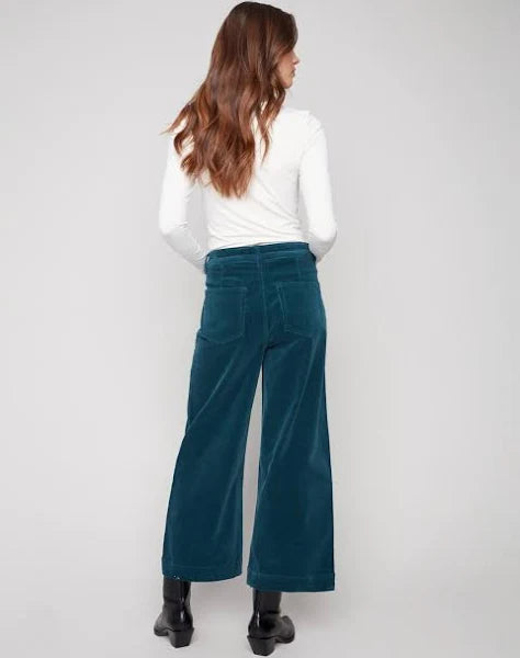 Charlie B  Corduroy Patch Pocket Flare Pants