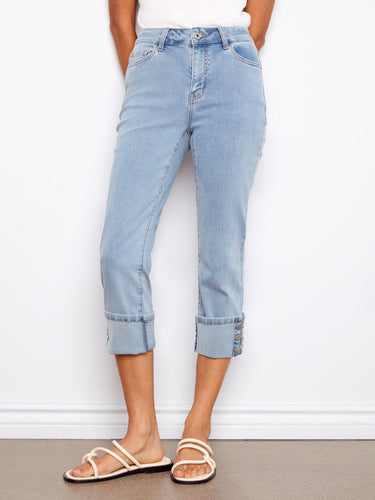 Maggie- Snap Button Cuff Jean