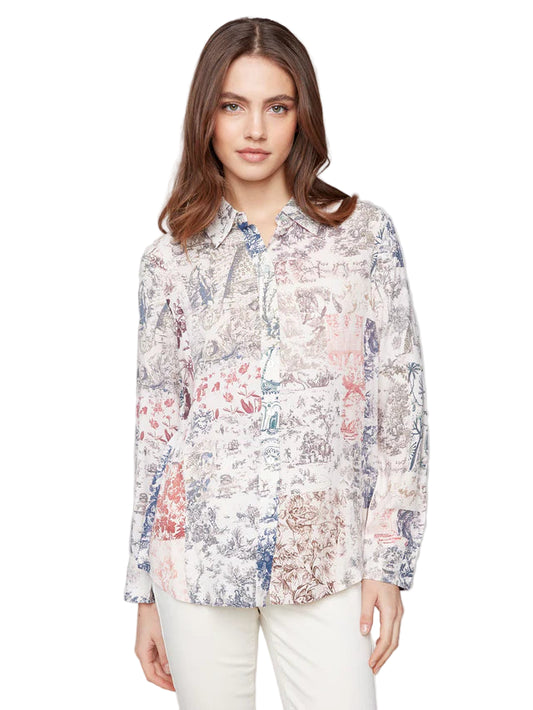 Charlie B Printed Button-Up Shirt - Frame