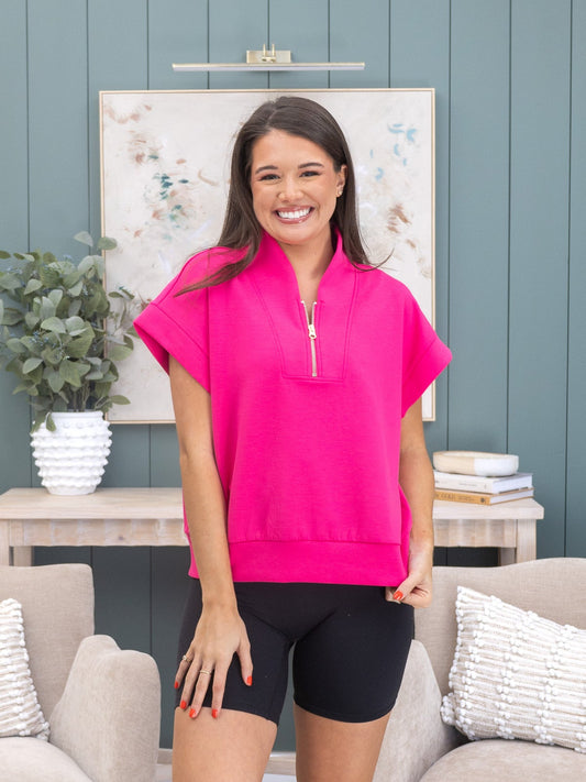 Scuba High Neck Zip Top
