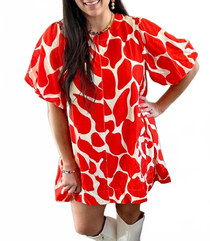 Abstract Print Dress