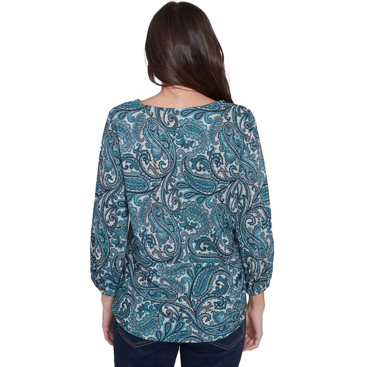 -Women's Paisley Hatchi Twist Front Top