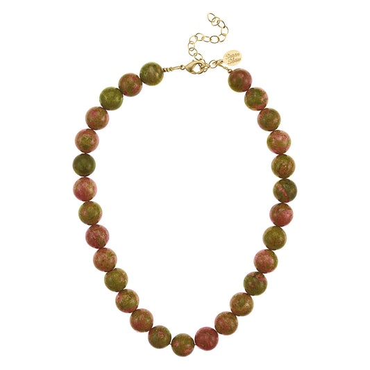 Garden Jasper Beaded Statement Necklace