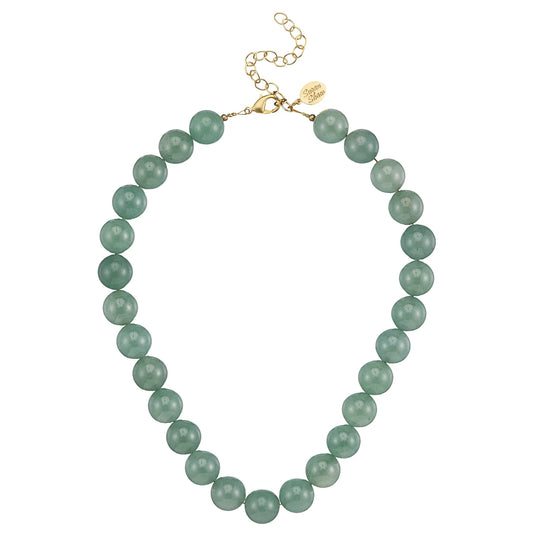 Green Jade Beaded Statement Necklace