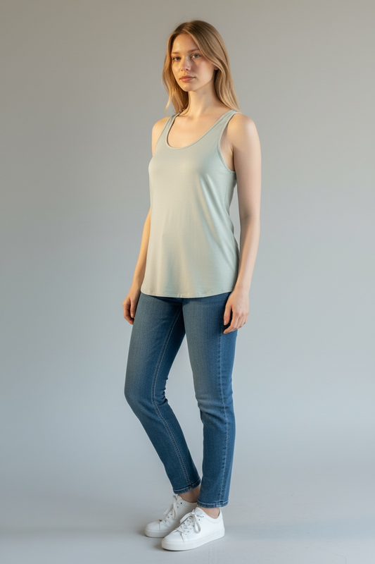 Classic Bamboo Reversible Tank ~ C1243S-730A