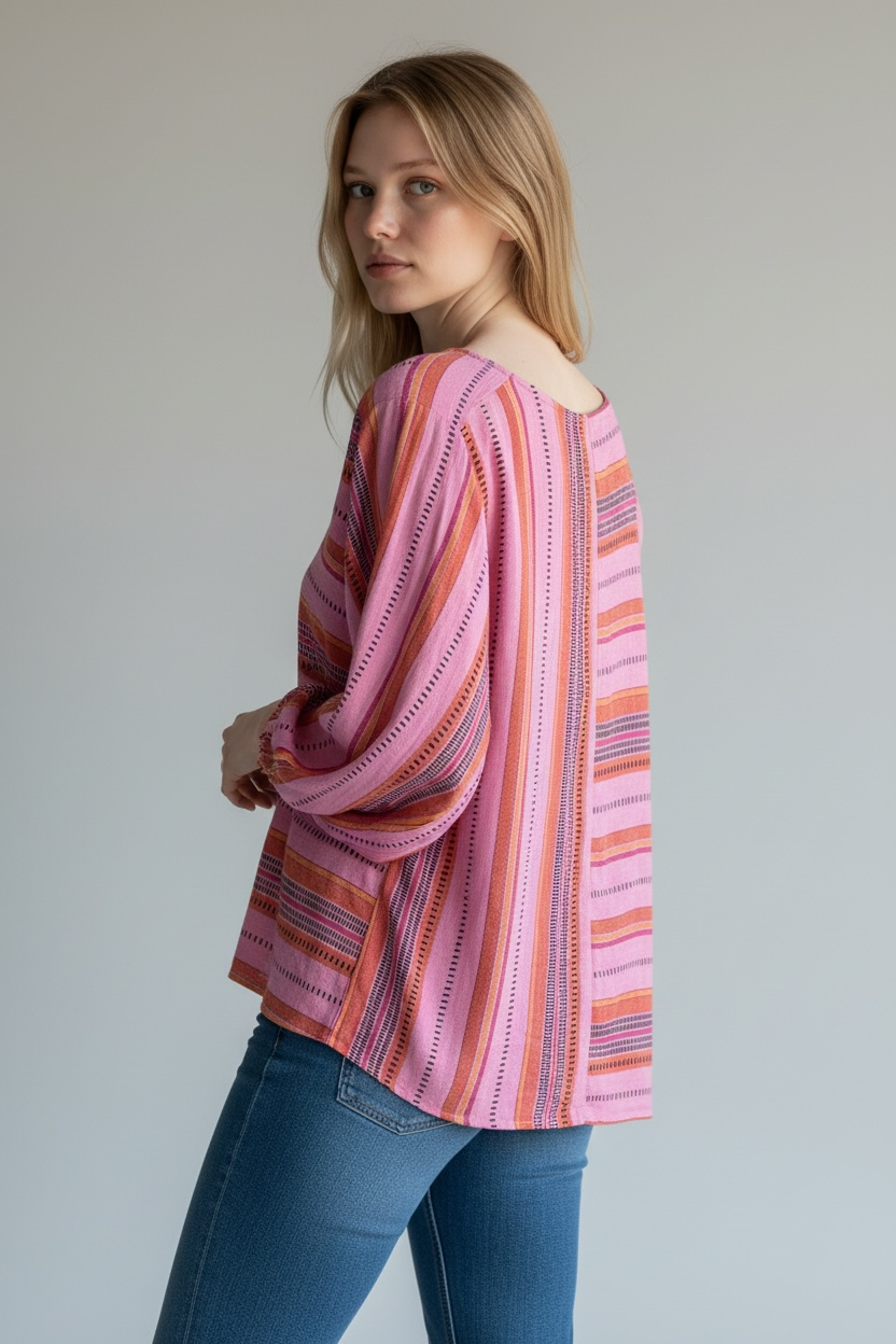 Coral Vally Flowey Doleman Top ~ 5752O-5400-2530