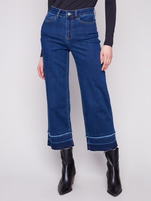 Charlie B Cropped Flare Leg Jeans