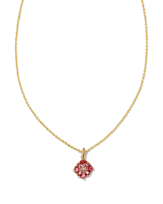 Dira Gold Crystal Short Pendant