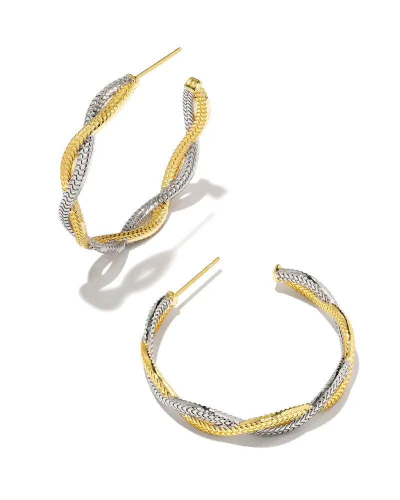 Hayden Hoop Earrings - Mixed Metal