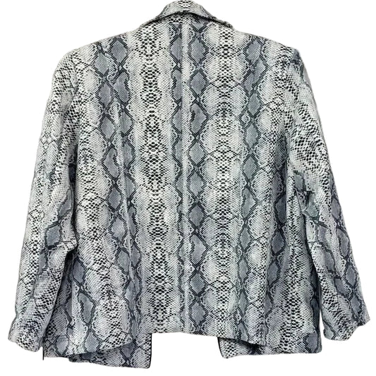 Multiples Python Animal Snake Print Open Front Zipper Detail Jacket