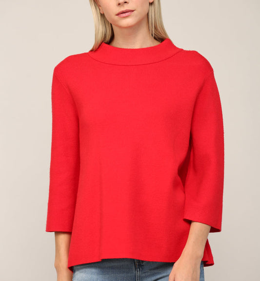 Mock Neck Swing Top