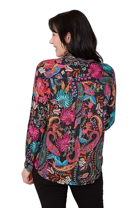Renuar Black Multi-Combo Blouse