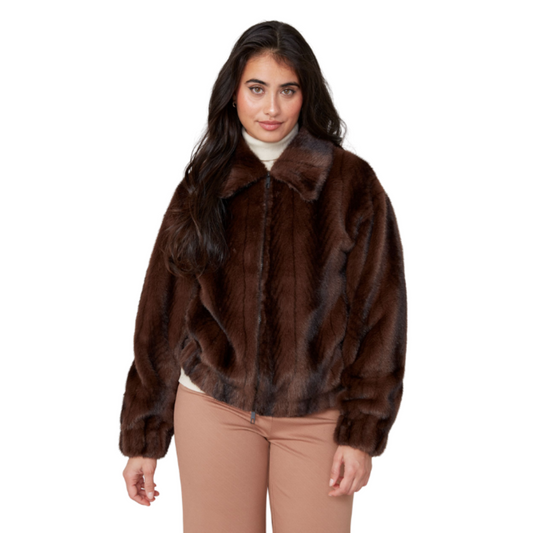 Renuar - Faux Fur Zip-Front Jacket