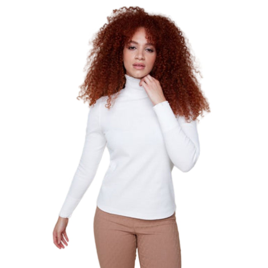 Renuar Effortless Charm Textured Knit Top - Creme