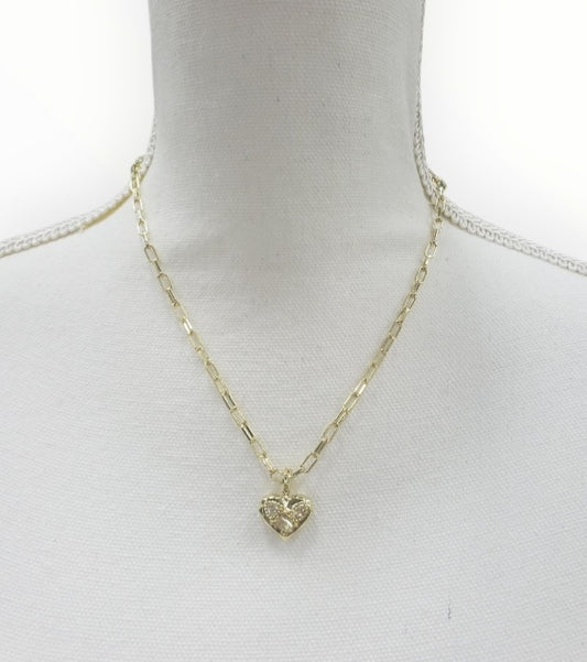 Penny Gold Heart Multi Strand Necklace