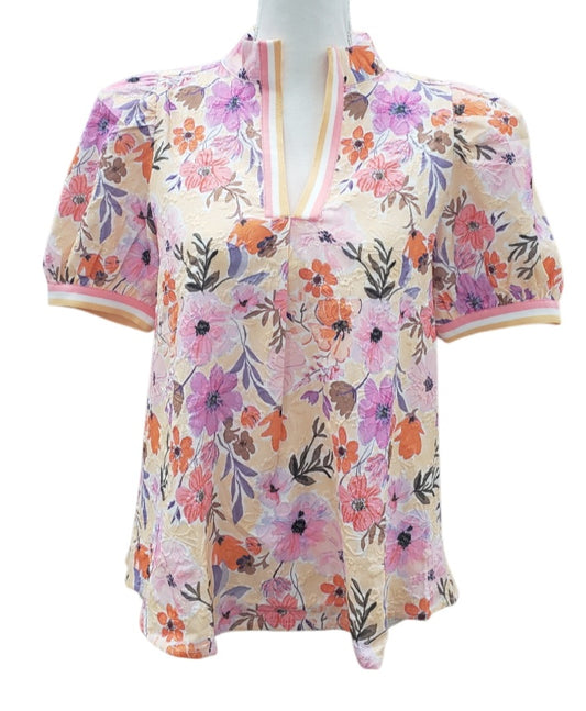 Floral Puff Sleeve Blouse