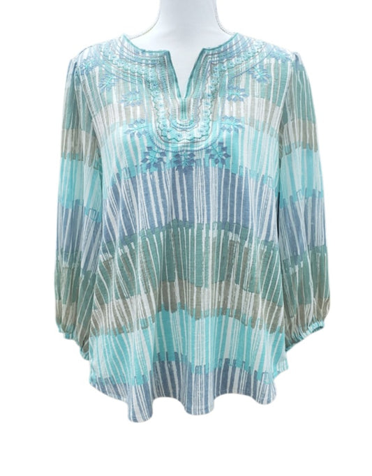 Embroidered Colorful Top