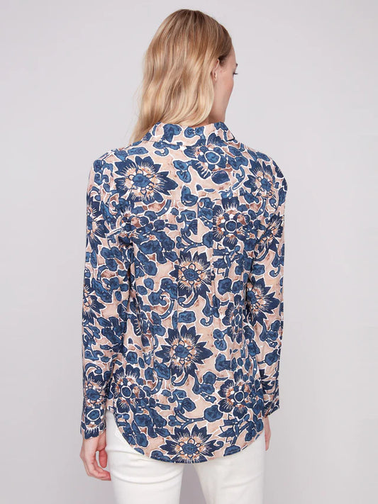 Charlie B Printed Button-Up Shirt - Cavolo