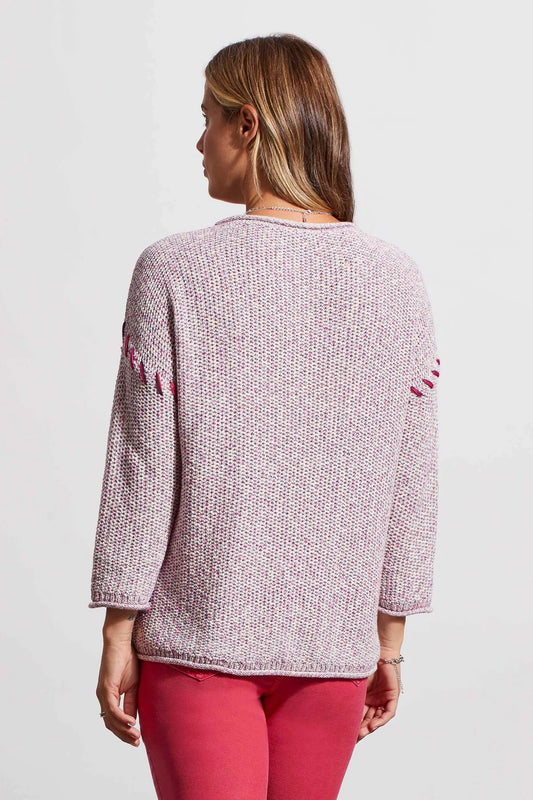 Raspberry Drop Shoulder Sweater
