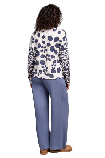Tribal French Terry Long-Sleeve Crew Neck Top