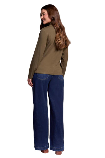 Tribal Long-Sleeve Turtle Neck Top