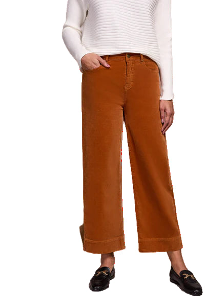 Tribal Soft Stretch Cordoroy High Rise Ankle Pant