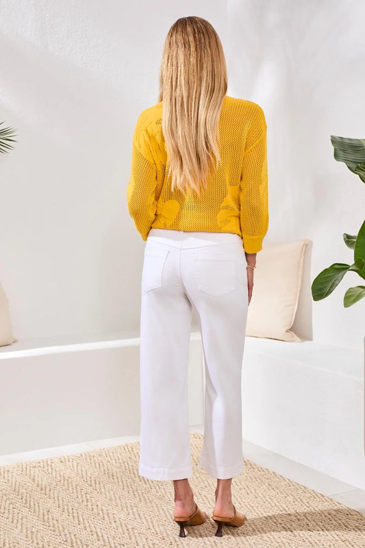 Audrey Hugging Crop Wide Leg Boundless Stretch Denim ~ 6118O-5100W-0001