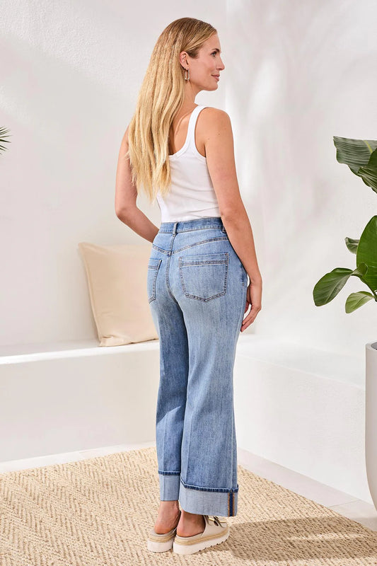 Brooke Cuffed Palazzo Jeans ~ 5987O-292-1459