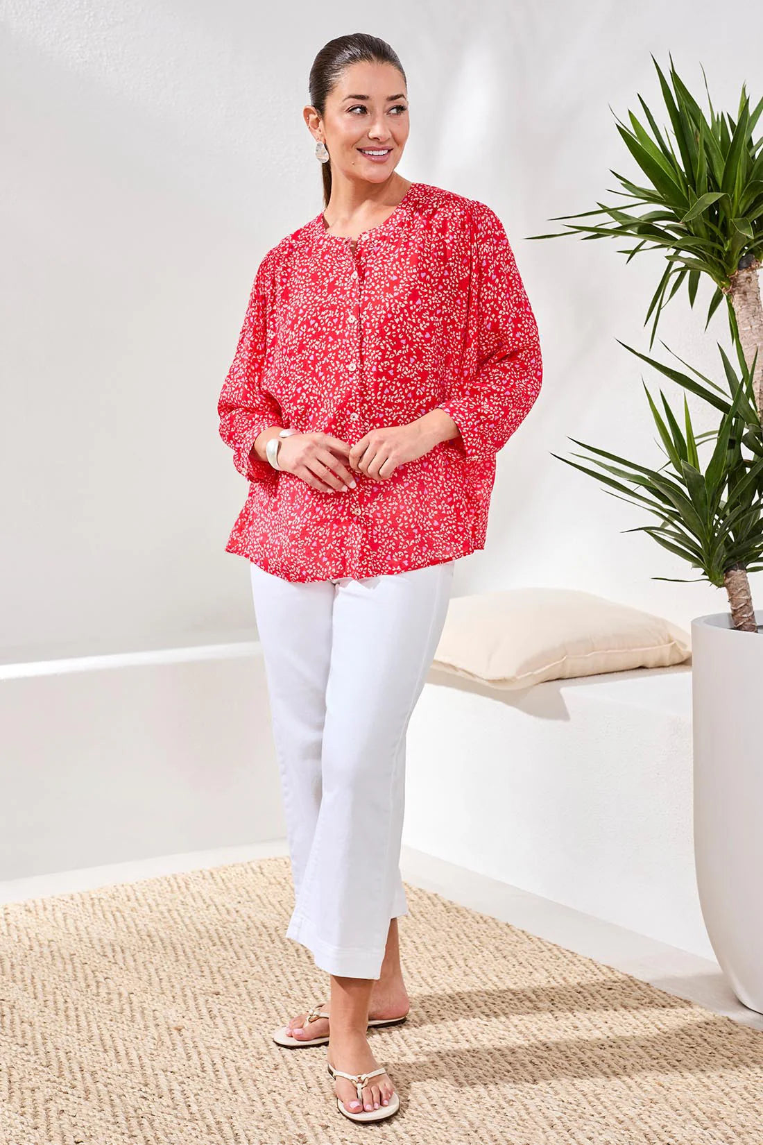 Flowy Dolman Sleeve Blouse ~ 5539O-4996-2470