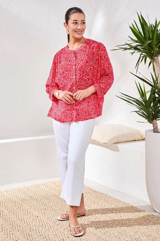 Flowy Dolman Sleeve Blouse ~ 5539O-4996-2470