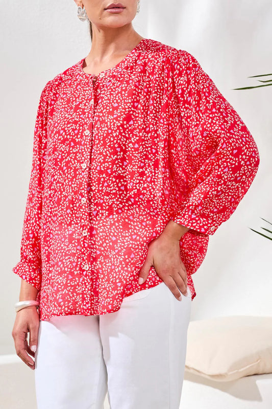 Flowy Dolman Sleeve Blouse ~ 5539O-4996-2470