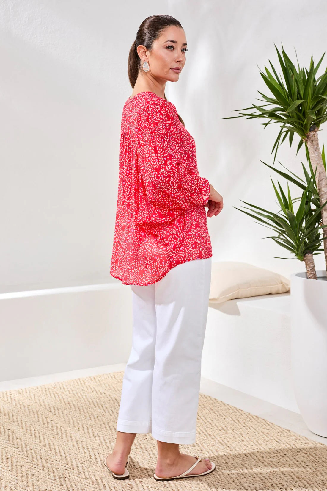 Flowy Dolman Sleeve Blouse ~ 5539O-4996-2470