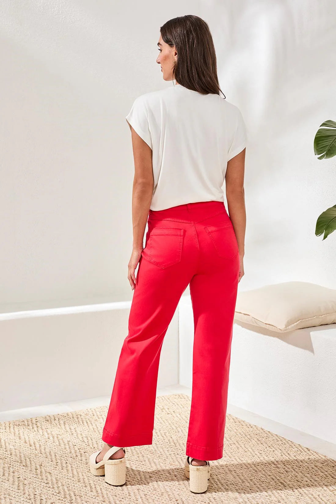Comfort Stretch Kick Flare Pants With Topstitch Pockets ~ 3040O-2020W-1221