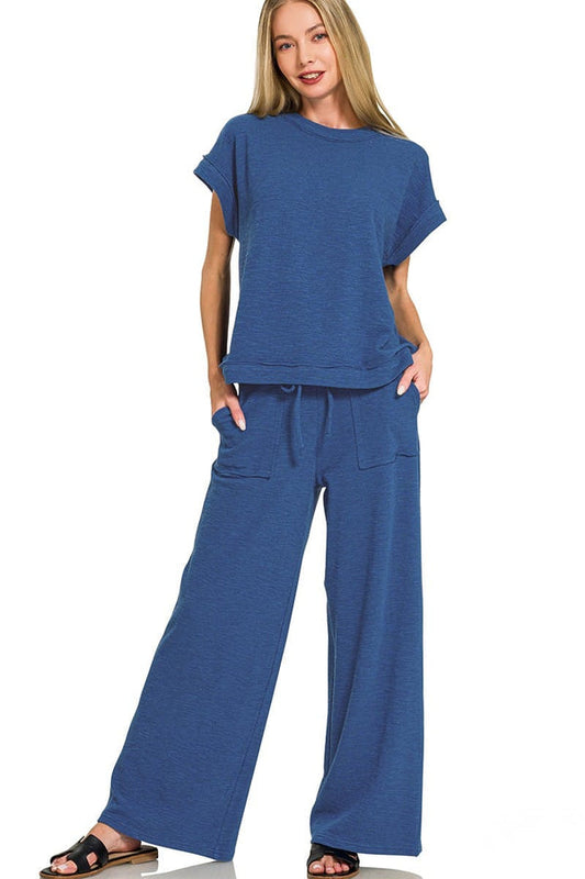 Cotton Wide Leg Pant