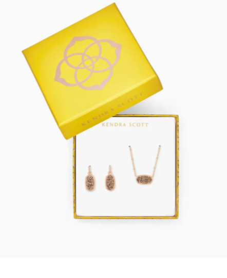 Elisa Satellite Necklace & Lee Earrings Gift Set