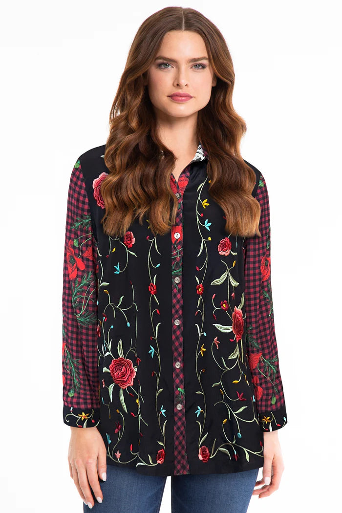 EMBROIDERED TUNIC - FLORAL MULTI