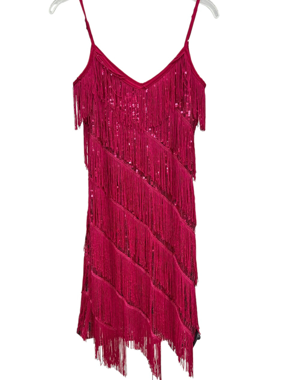 Pink tassel dress