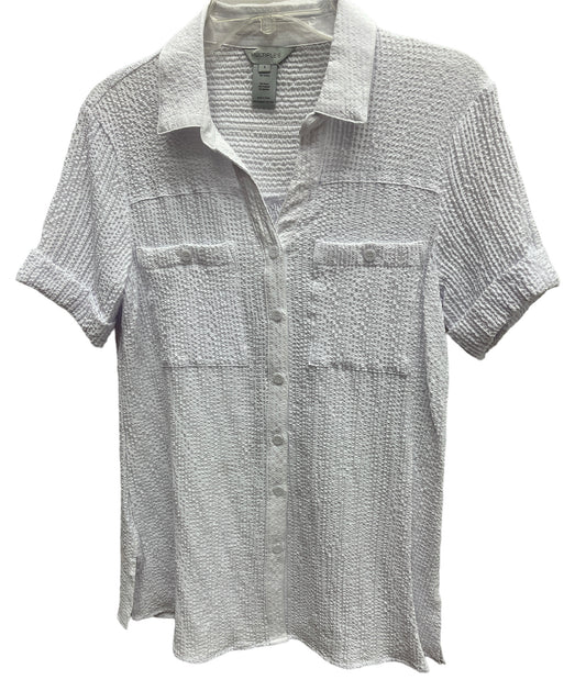 White short sleeve button up