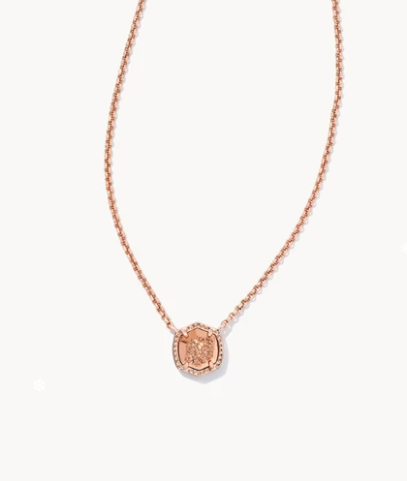 Davie Rose Gold Pendant Necklace