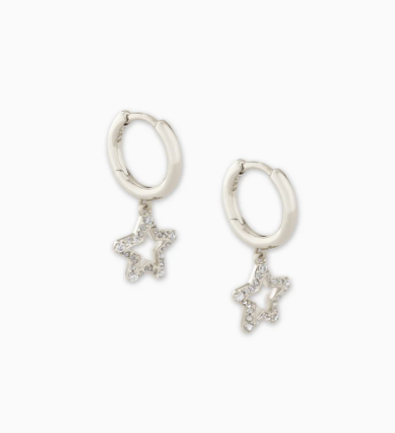 Jae Star Silver Huggie Earrings